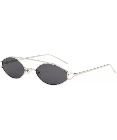 Fashion Polarized Sunglasses Unisex Vintage Oval Shape Sunglasses Glasses Eyewear For Men/Women - E - CB18NW96I6K $11.67 Rimless