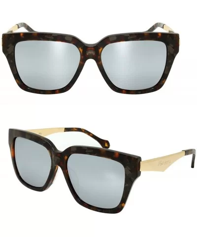 Retro Inspired Handmade Acetate Square Sunglasses with Quality UV CR39 Lens Gift Pakcage Included - C918RHG0T3E $68.84 Oval