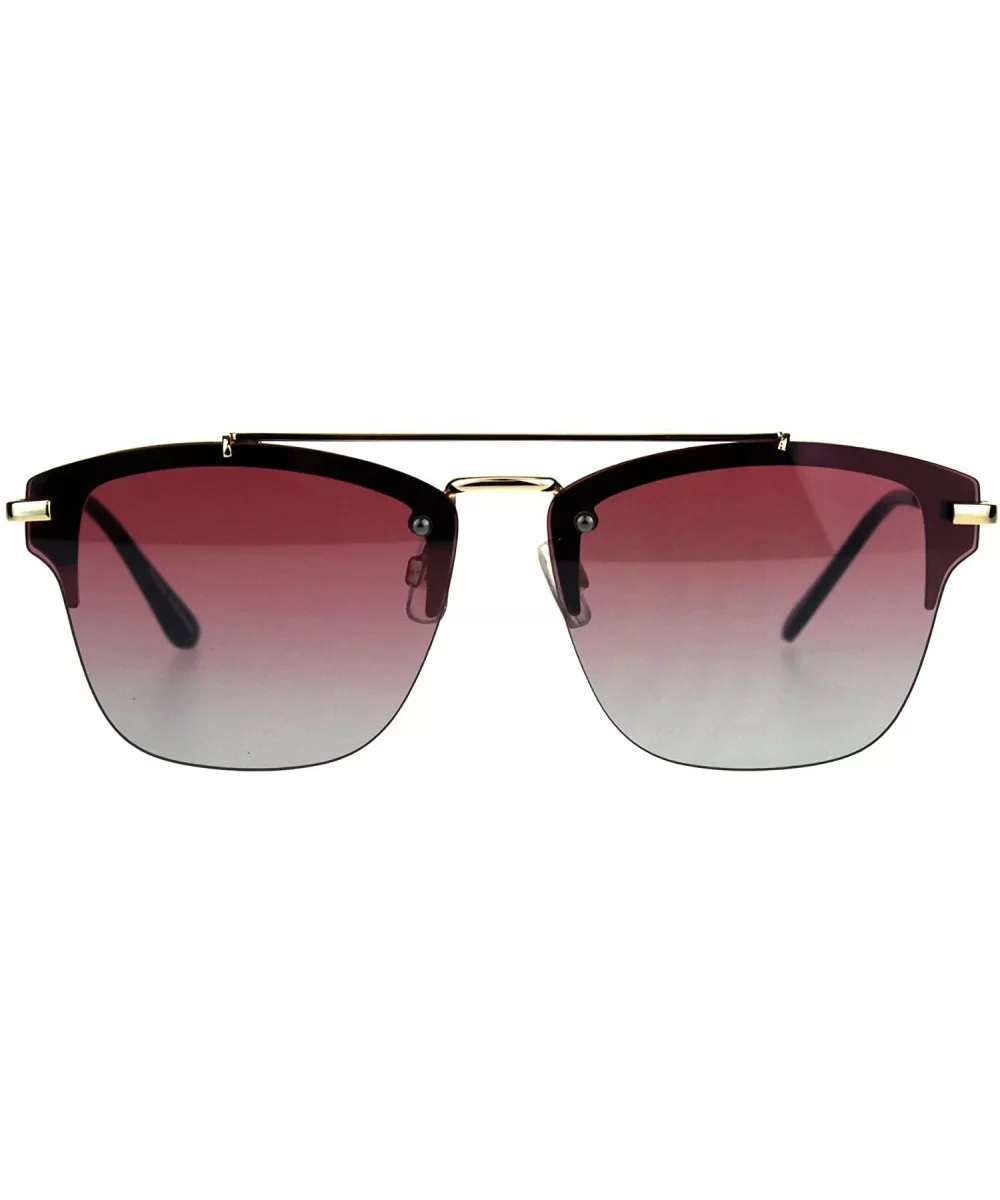 Rimless Designer Mens Fashion Luxury Sunglasses - Gold Pink Grey - CU189LNCOH7 $20.92 Rimless