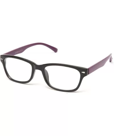 Newbee Fashion-Unisex Casual Fashion Squared Celebrity Clear Lens Glasses - Purple - CM119DTR2BL $13.37 Square