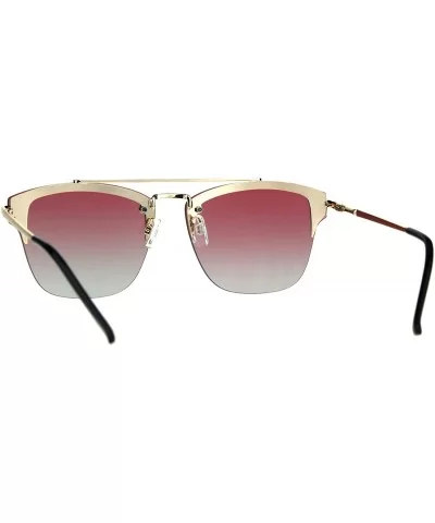 Rimless Designer Mens Fashion Luxury Sunglasses - Gold Pink Grey - CU189LNCOH7 $20.92 Rimless