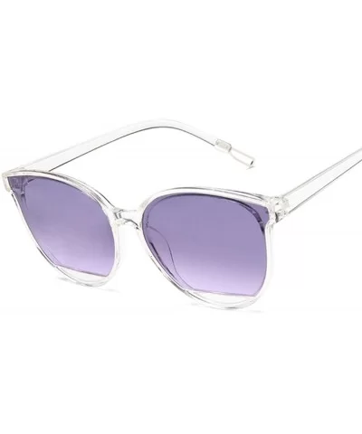 Classic Oval Red Women Sunglasses Vintage Luxury Plastic Cat Eye Sun Glasses UV400 Fashion - Black Silver - CW19856XY7X $44.6...