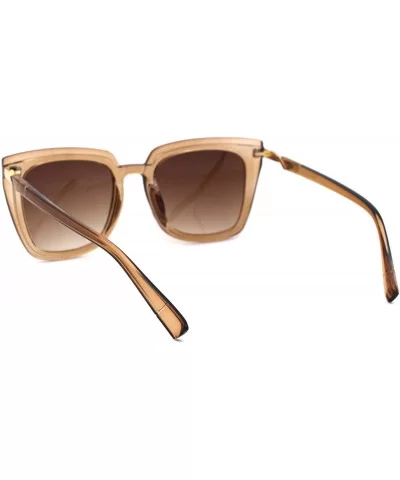 Womens Designer 90s Boyfriend Square Rectangular Sunglasses - Tortoise Brown - CI18YIQ5GO7 $17.44 Rectangular