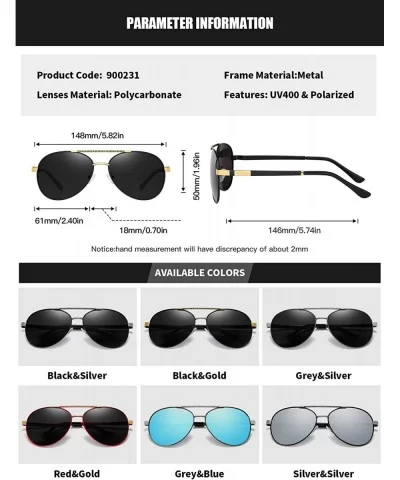 Polarized Avaitor Sunglasses for Men Driving Wayfarer Sun Glasses Women - Black Silver - CR194Z82O6I $22.24 Wayfarer