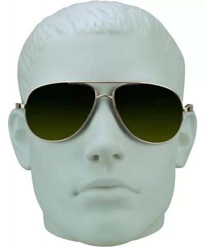 Aviator Big & Tall Sunglasses Extra Large and Wide Fit - Gold - CY11XMF2QCH $16.97 Aviator