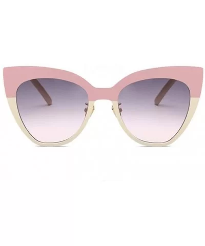 Sunglasses Protection Outdoor Accessory - Yellow frame on powder - C71997M484A $67.32 Cat Eye