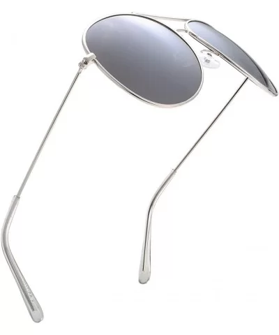 Classic Aviator Frame Light Color Lens XL Oversized Sunglasses Gift Box - 23-silver - CW18S378NAO $15.70 Oversized