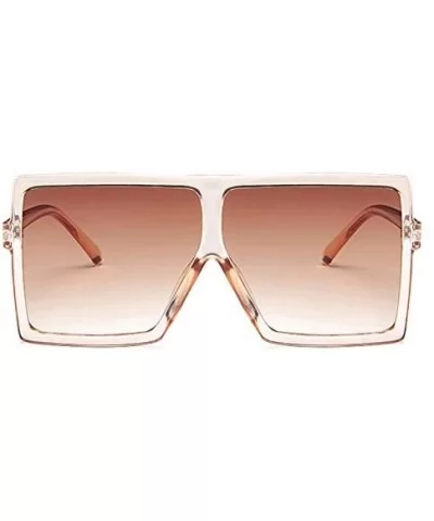 Squared Oversized Sunglasses for Women Men-Fashion Stylish Flat Top Design Big Shades UV Protection 8076 - CT197QUHM6D $12.63...