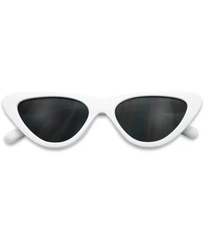 Narrow Triangle Clout Cat Eye Goggle Sunglasses Vintage Mod Kurt Cobain Flat Lens Shades - C418DAOMR2K $13.02 Cat Eye