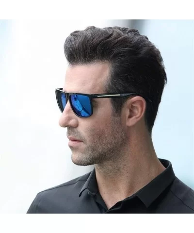 Polarized Sunglasses Nigt vision for Men UV400 Driving Sunglasses Gradient Sun Glasses - White Black - CV199QD2GDW $11.78 Square