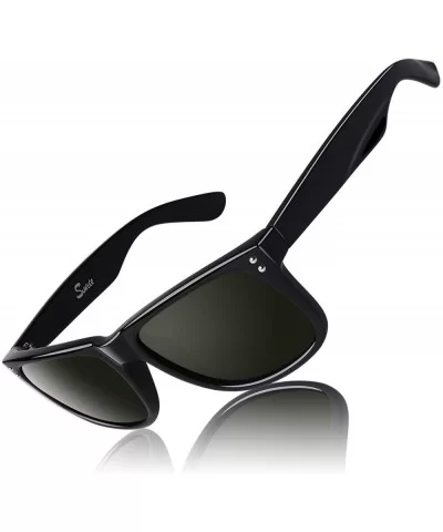 Polarized Sunglasses for Men Retro Classic Square Frame Shades SR003 - C518TR82LNH $27.64 Square