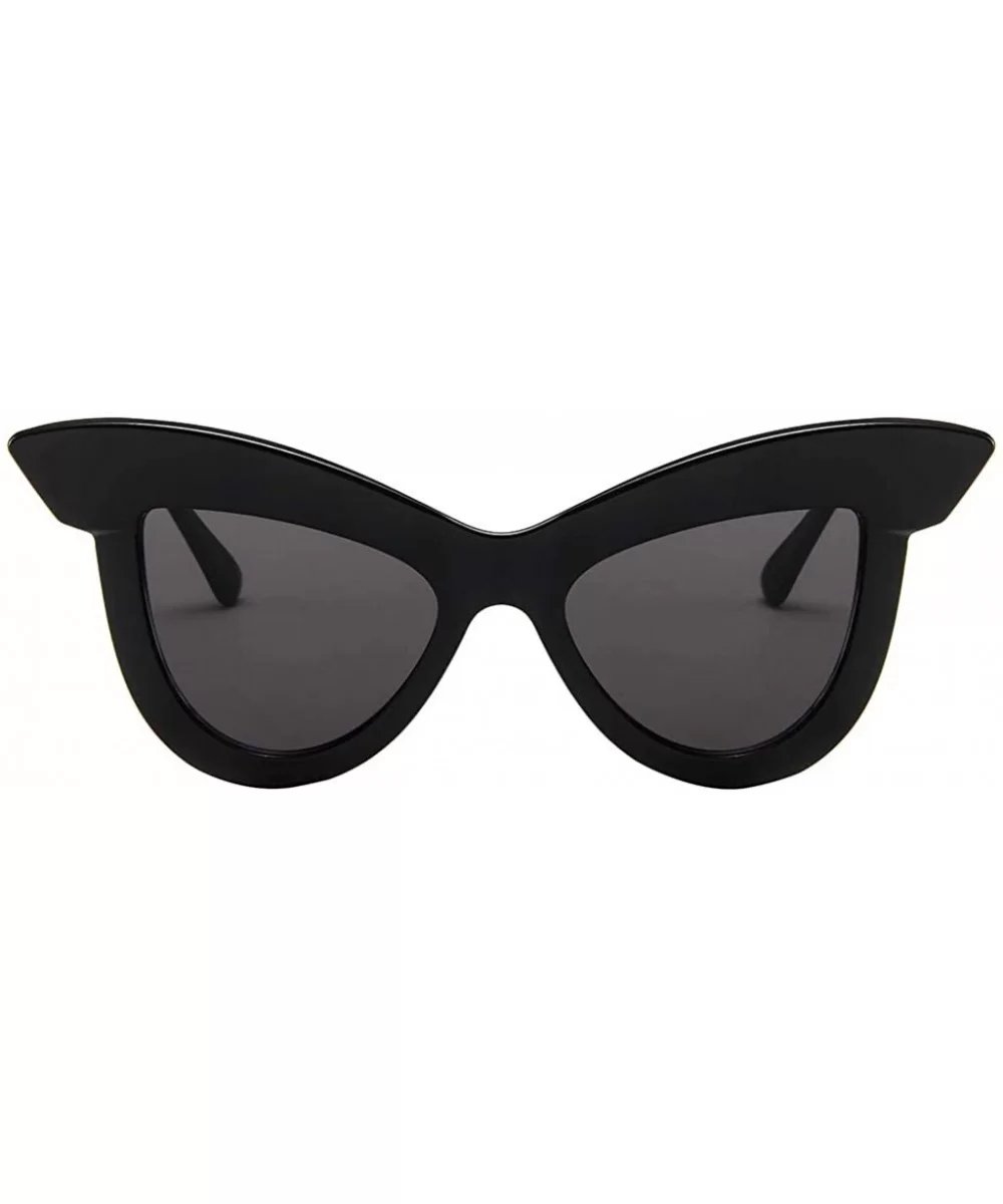 Women Cat Eye Sunglasses Retro Eyeglass Frame Eyewear Unique Personality Colored Glasses - CL18ST4UARK $11.50 Oversized