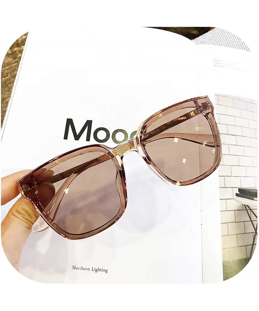 2018 Women Oversize Sunglasses Vintage Men Fashion Square Sun Glasses UV400 Gafas De Sol Eyewear - C02 - CR197A2EQ8A $32.66 R...