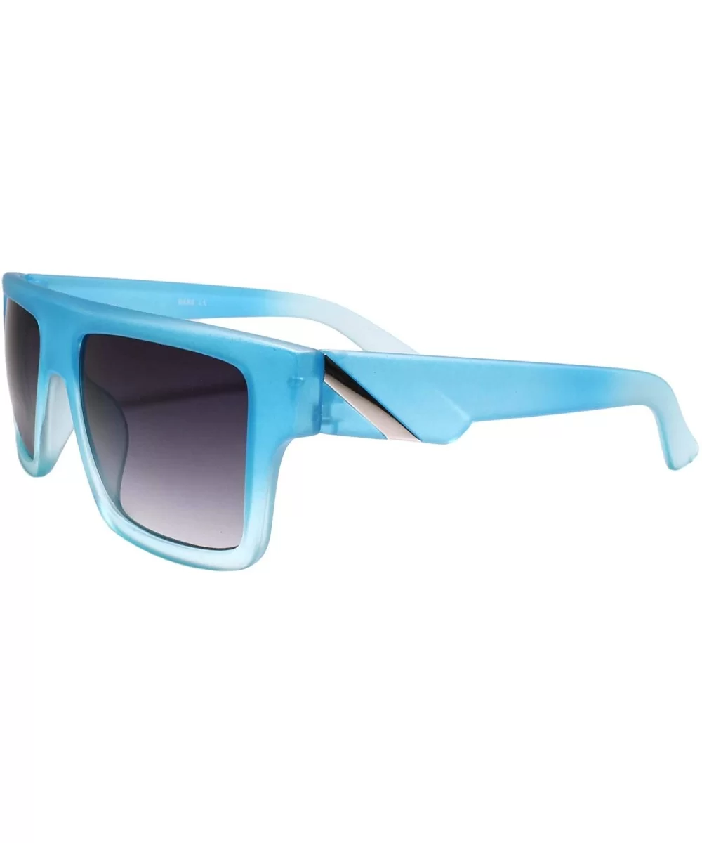 Modern Design Stylish Swag Hip Hop Dope Square Sunglasses Two Tone Frame - Blue - CO18Z0DOKYW $16.60 Square