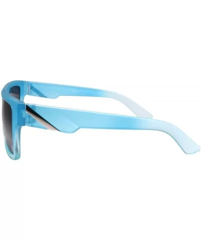 Modern Design Stylish Swag Hip Hop Dope Square Sunglasses Two Tone Frame - Blue - CO18Z0DOKYW $16.60 Square