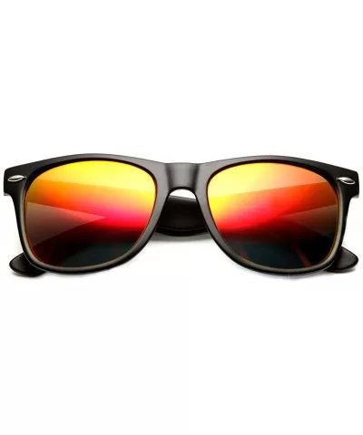 Classic 80's Vintage Style Sunglasses Polarized or Standard Lens - Black Matte- Red Revo Fire - CX18I55U5YD $10.62 Rectangular