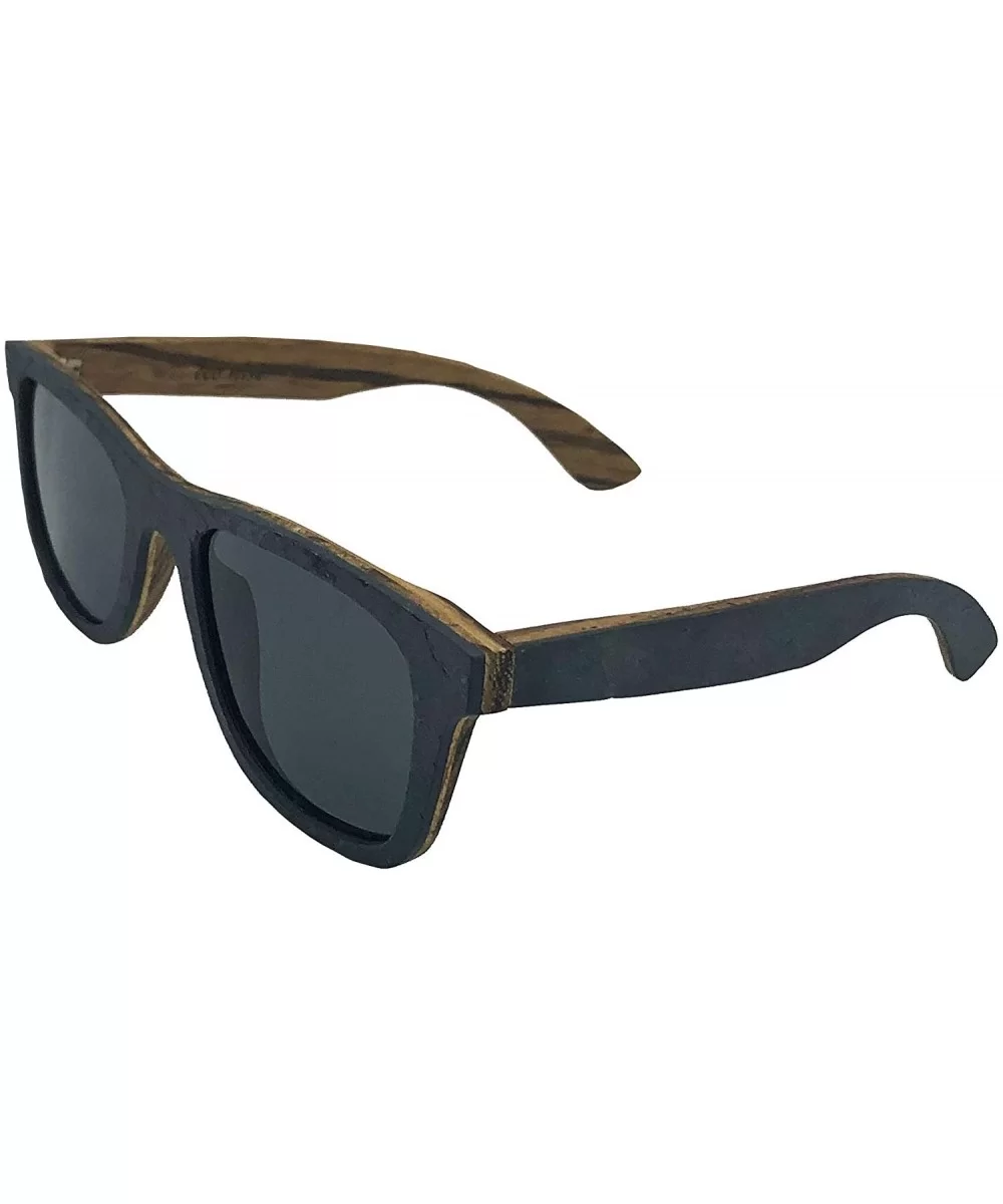 Bamboo Oak Wood Stone Sunglasses with Bamboo Case - CG192QOQG70 $66.78 Oval