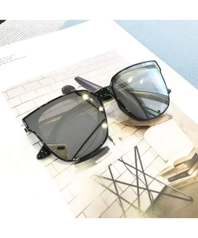 2018 Women Oversize Sunglasses Vintage Men Fashion Square Sun Glasses UV400 Gafas De Sol Eyewear - C02 - CR197A2EQ8A $32.66 R...