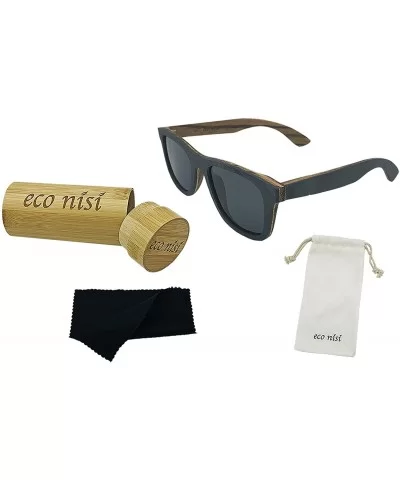 Bamboo Oak Wood Stone Sunglasses with Bamboo Case - CG192QOQG70 $66.78 Oval