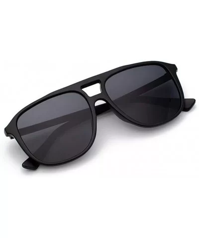 Polarized Gradient Sunglasses For Women Man Mirrored Lens Fashion Goggle Eyewear - Black - C01905A7OSL $11.91 Goggle