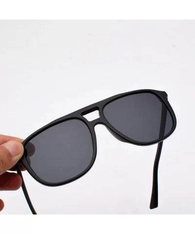 Polarized Gradient Sunglasses For Women Man Mirrored Lens Fashion Goggle Eyewear - Black - C01905A7OSL $11.91 Goggle