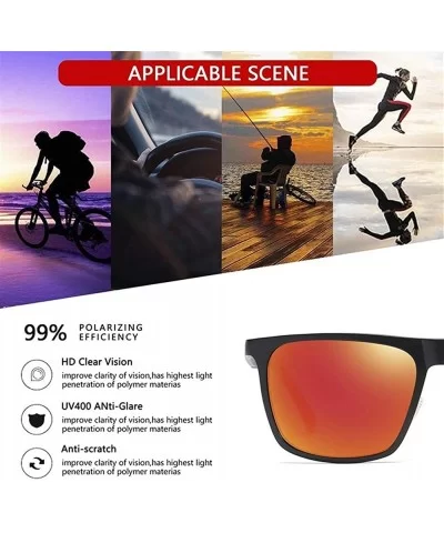 Men Aluminum Magnesium Polarized Sunglasses Square Mirror for Driving Fishing Male Sun Glasses UV400 - C7199HAGHMY $22.16 Square