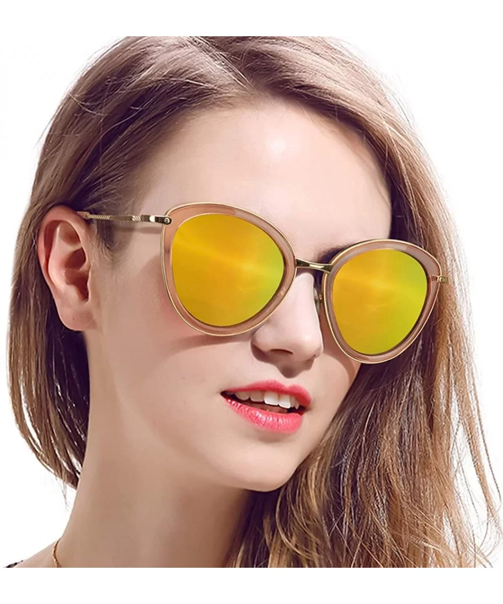 Women Sunglasses Cat eyes Oversized Sun glasses - 100% UVA UVB Protection Sunglasses for Driving - C118WWK8DCM $36.53 Oversized