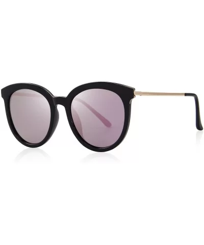 Women Cat Eye Polarized Sunglasses Mirrored Lens UV Protection S6152 - Gold&purple - CA186C8U8YH $15.65 Cat Eye