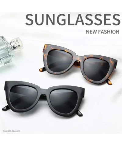 Women Fashion Cat Eye Sunglasses Vintage Sun Glasses Female Leopard Glasses - Green Grey - CC1906GCN2Y $14.49 Cat Eye