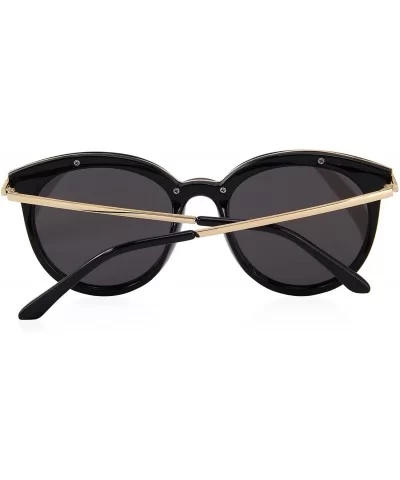 Women Cat Eye Polarized Sunglasses Mirrored Lens UV Protection S6152 - Gold&purple - CA186C8U8YH $15.65 Cat Eye