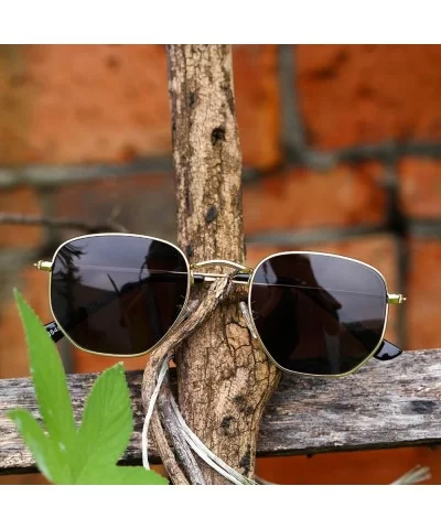 Classic Polarized Sunglasses Men Shades Women Hexagon Retro Sun Glasses StainlSteel Frames PA1279 - CS199CGTX3W $34.29 Oversized