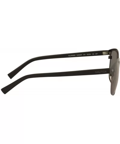 N4622SP N/4622/SP 005 Mt Black/Gunmetal Square Polarized Sunglasses 53mm - CX182GC6CS0 $60.28 Square