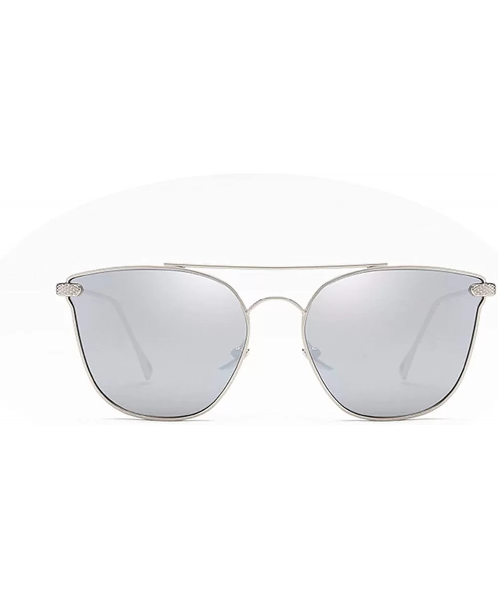 Polarized Sunglasses Protection Glasses Driving - White Silver - CN18TQYQO5O $29.85 Oval