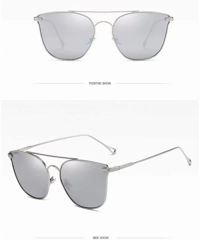 Polarized Sunglasses Protection Glasses Driving - White Silver - CN18TQYQO5O $29.85 Oval