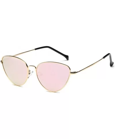 Sunglasses for Women Men-Metal Cat Eye Sunglasses Outdoor Casual Glasses - Gold - CV18ESHKT2G $11.01 Cat Eye