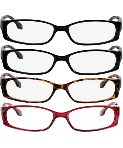 Reading Glasses Men Women Dura Tight - 2 Black Tortoise Red - C21889YDZC6 $28.20 Rectangular