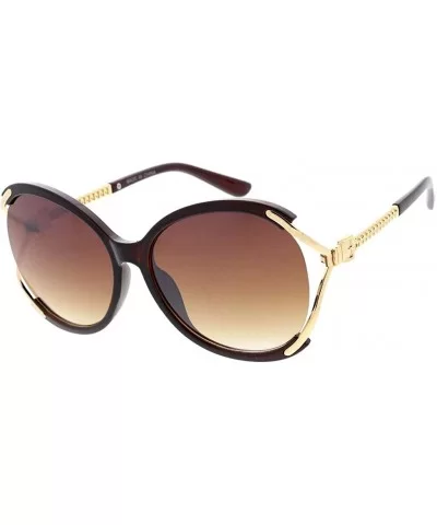 Retro Fashion Oversized Butterfly Frame Sunglasses B36 - Brown - CO19202OE5I $15.45 Butterfly