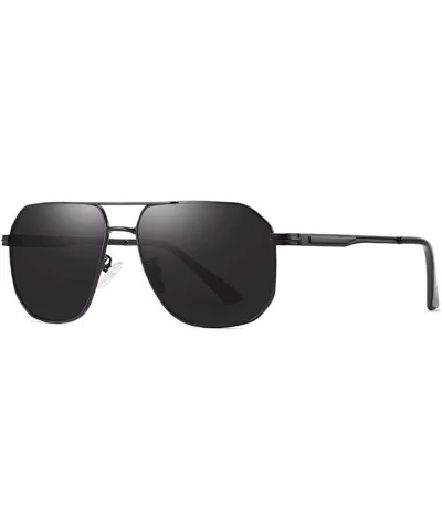 Men's Polarized Sunglasses Women Driving Brilliant Sunglasses Metal Square Sunglasses - A - C018Q6ZMH7D $40.38 Square