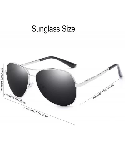 Polarized Aviator Sunglasses for Men Women UV400 Protection Metal With Spring Hinge Adult Sunglasses VC1018 - C018EZL92KO $13...