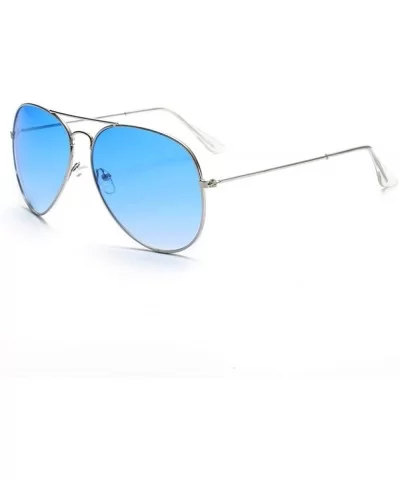 Sunglasses colorful two-color Sunglasses dazzling ocean film sunglasses sunglasses - Gold Frame - Pink Blue - CI18AZAA7T9 $53...