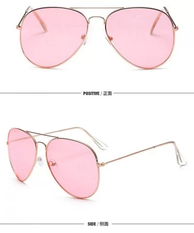 Sunglasses colorful two-color Sunglasses dazzling ocean film sunglasses sunglasses - Gold Frame - Pink Blue - CI18AZAA7T9 $53...