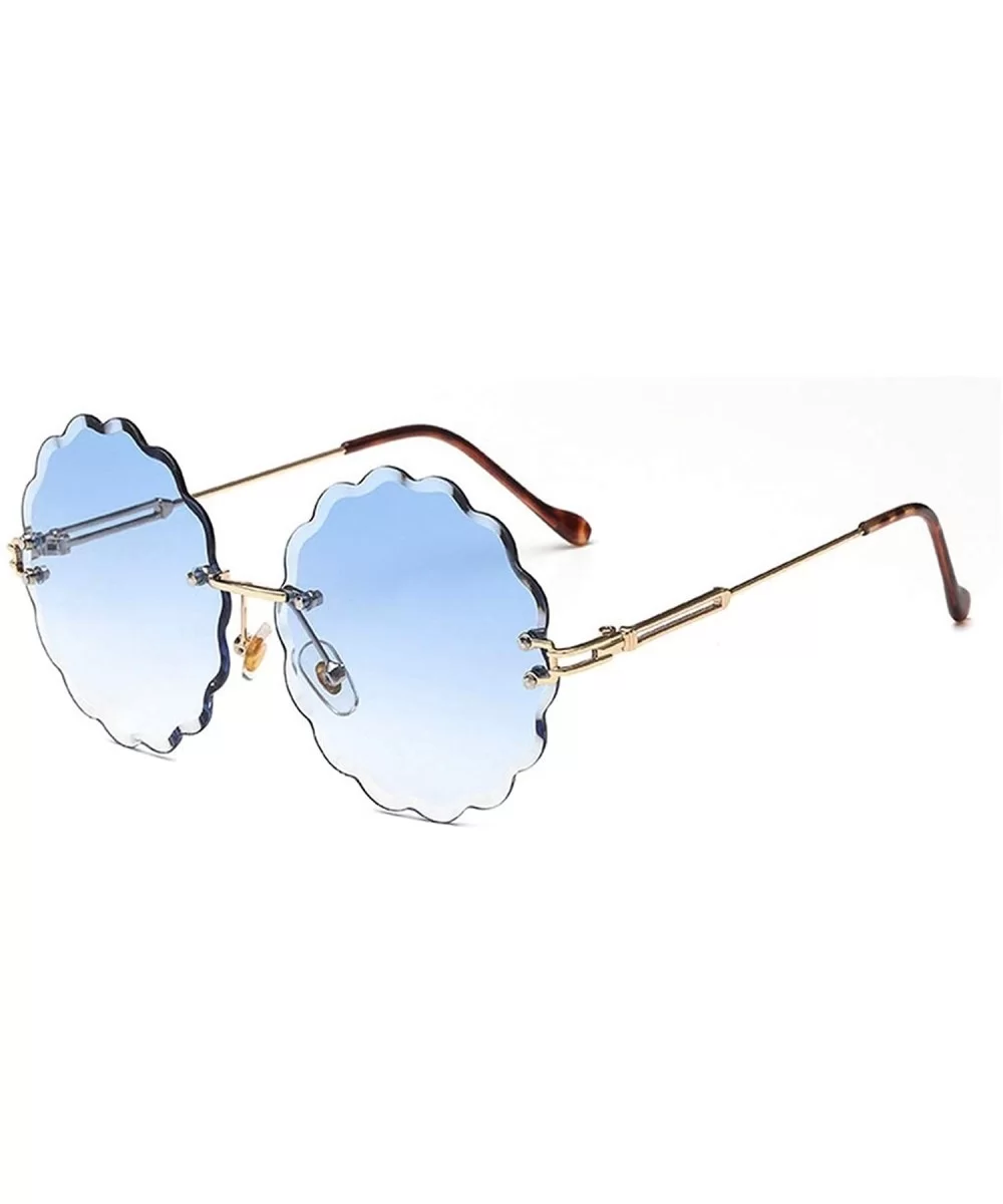 2019 Rimless Sunglasses Women Candy Color Lens Plastic Sun Glasses Classic Vintage Feminino UV400 - Blue - CL18WCZ7KI7 $25.03...