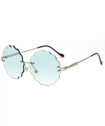 2019 Rimless Sunglasses Women Candy Color Lens Plastic Sun Glasses Classic Vintage Feminino UV400 - Blue - CL18WCZ7KI7 $25.03...