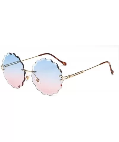 2019 Rimless Sunglasses Women Candy Color Lens Plastic Sun Glasses Classic Vintage Feminino UV400 - Blue - CL18WCZ7KI7 $25.03...