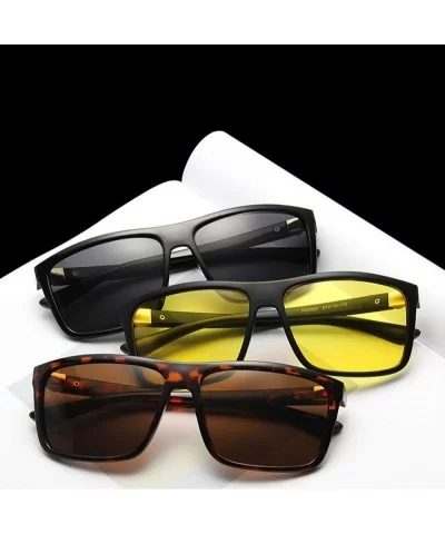 Men Rectangle Sunglasses Fashion Design Square Driving Sun Glasses Mirror Shades Eyewear Oculos De Sol UV400 - CY199C05TEN $4...