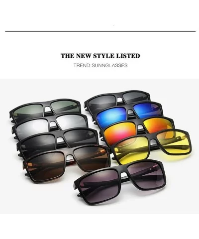 Men Rectangle Sunglasses Fashion Design Square Driving Sun Glasses Mirror Shades Eyewear Oculos De Sol UV400 - CY199C05TEN $4...