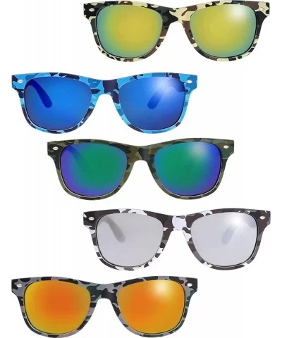 Wholesale 80'S Retro Style Bulk Lot Promotional Unisex Sunglasses - 12 Pack - Stcfrv-camo Rubber - CX190U0DOS7 $72.57 Wayfarer