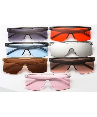 Fashion Oversized Sunglasses Glasses Sunglass - Red - CL18XGE53MQ $18.63 Oversized