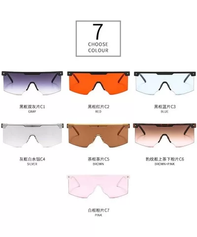 Fashion Oversized Sunglasses Glasses Sunglass - Red - CL18XGE53MQ $18.63 Oversized