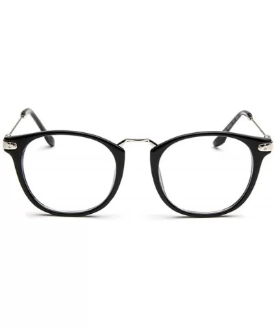 Round Myopia Glasses Myopia Glasses Retro Glasses Myopia Protection Eye - Bright Black - CD18EYD742M $41.30 Round